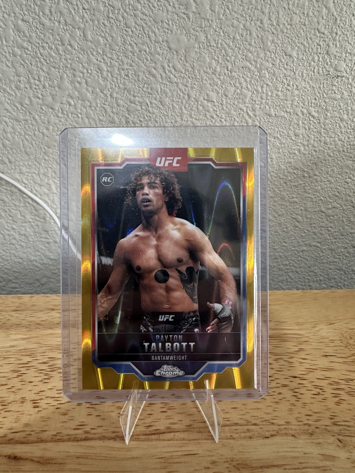 2025 Topps Chrome UFC Payton Talbott #141 Gold Raywave Refractor /50 RC