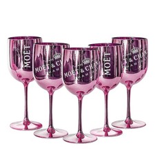 Moet & Chandon Pink Ice Imperial Plastic Champagne Glasses [x6]