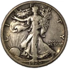 1920-D Walking Liberty Half Dollar 50C Silver VF Very Fine Denver Mint