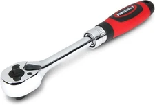 Powerbuilt Dual Size Extendable Ratchet, 1/4-Inch and 1/4" 3/8 Drive, Red 