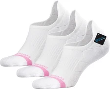 BRISIRA Coolmax Bamboo Viscose Thick Compression Running Socks No Show - 3 Pairs