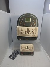 Loungefly Disney Winnie The Pooh Floral Cross Stitch Mini Backpack Wallet NWT