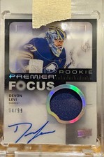 Upper Deck Premier 2023-24 Focus Rookies Auto Patch RC Devon Levi PFR-DL /99