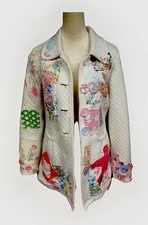 Upcycled Clothing Women’s Jacket Patchwork Shabby Chic Size Large Art To Wear