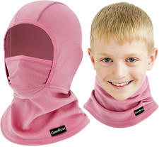 Kids Balaclava Ski Mask,Fleece Face Mask Neck Warmer for Boys Girls,Windproof Fa