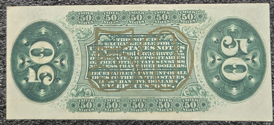 FR# 1331 Fractional 1864 Union Currency 50c, Civil War Third 3rd Issue  . XF - Image 2 of 4