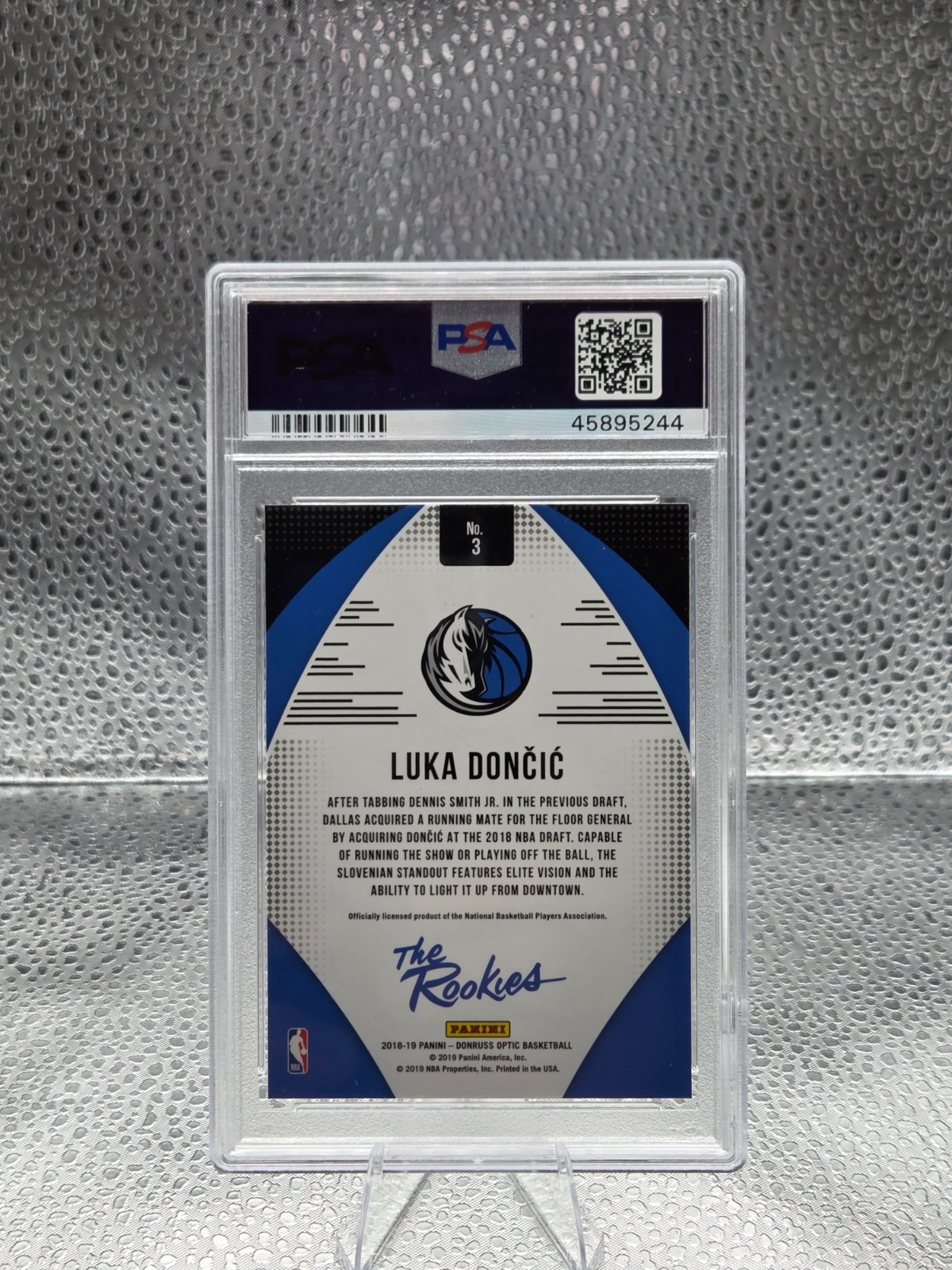 2018 Optic THE ROOKIES ~ LUKA DONCIC Rookie RC Card PSA 10 GEM MINT view 2