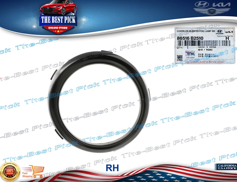 Parachoques delantero derecho genuino del lado del pasajero luz antiniebla bisel 2017-19 Kia Soul Foto 4 de 4