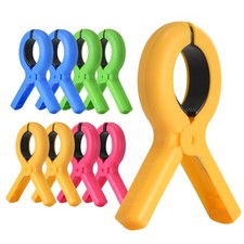 Large Beach Towel Clips 8 Packs Portable Towel Clips for Beach Chairs, Windpr...