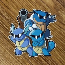 Custom 4" Squirtle Evolution Squad Vinyl Sticker Squirtle, Wartortle, Blastoise