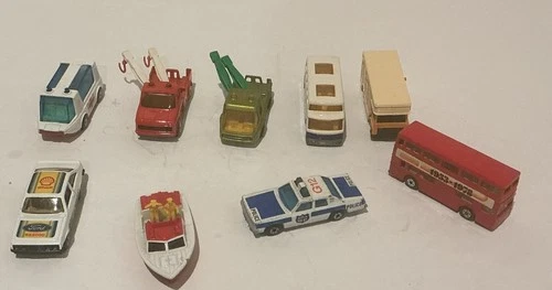 Lot Of 9 Vintage Matchbox  Super Fast Cars From The 70’s
