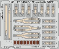 Eduard Accessories FE1460 - 1:48 B-17F Seatbelts Steel - Neu