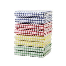 Lot de 8 torchons de Cuisine absorbants en Coton pour sécher la Vaisselle, 38...