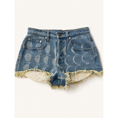 LOEWE x Paula's Ibiza Women's Small Moon Calendar Cutoff Denim Shorts