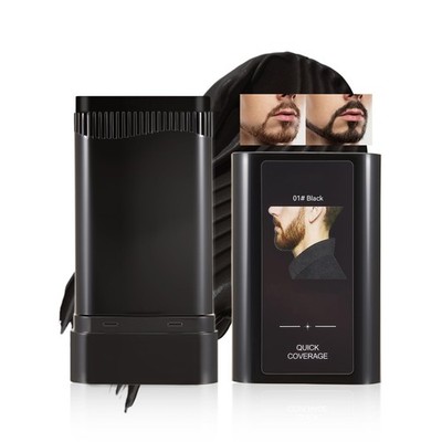 Beard Touch-Up for Men, Instant Gray Hair Cover Stick, Built-In Comb for Seam...