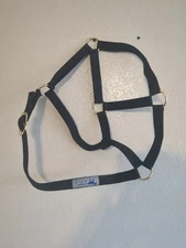 Halter- Black Nylon w/Leather Crown Piece, Full/Horse, Never Worn!
