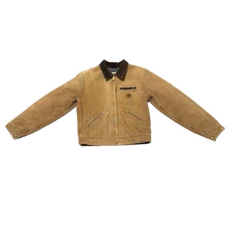 M Carhartt トラディショナルジャケット ダークブラウン レザーパッチ 90's~ Carhartt Traditional Jacket SIZE 2XL 90年代~ Carhartt