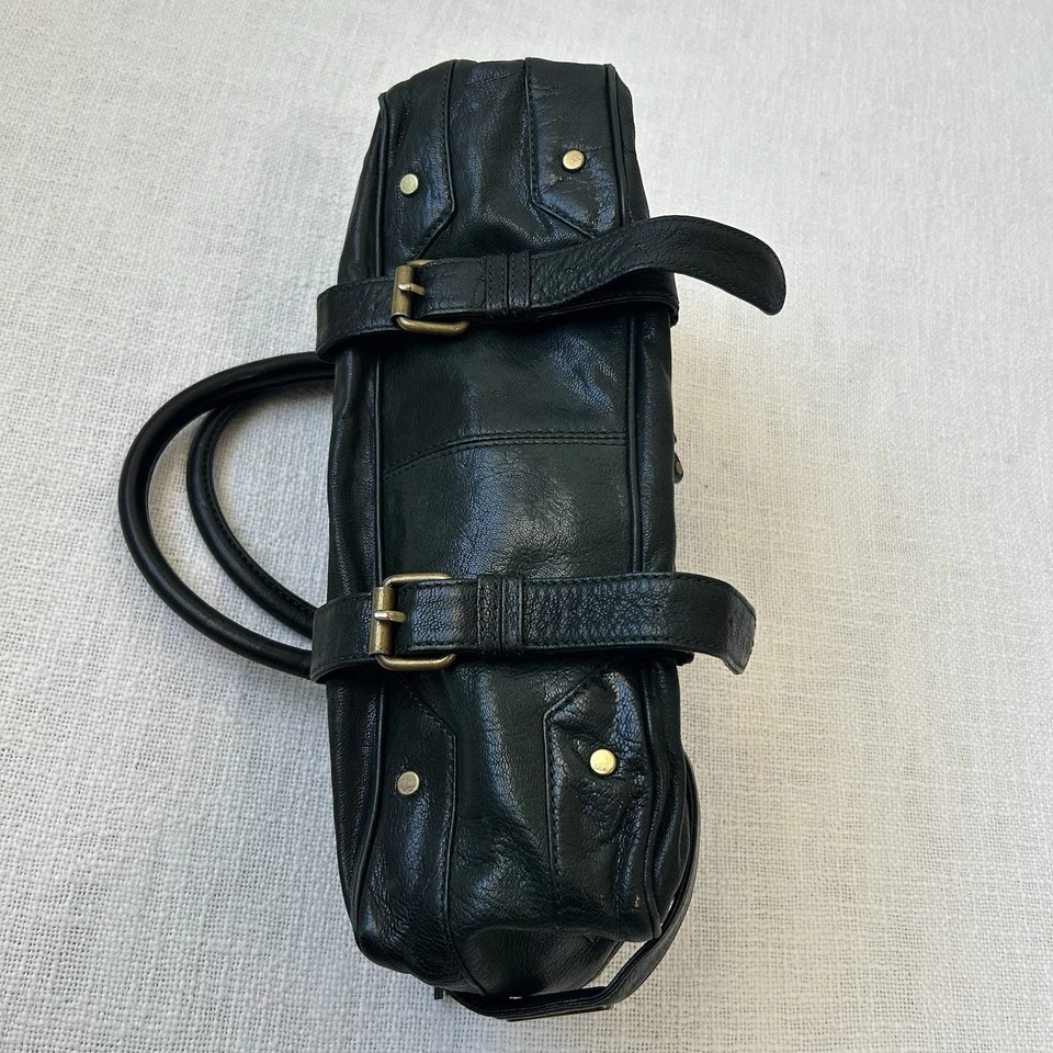 Vintage Rebecca Minkoff Dark Green Leather Tote  Shoulder Bag Style Grunge Edgy - Image 3 of 4