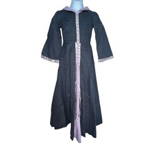 Handmade Vintage 1980's Prairie Peasant Style Floral Collared Maxi Dress 8