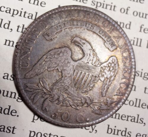 1818 CAPPED BUST HALF DOLLAR ORIGINAL SKIN GREAT FOR TYPE SET - Bild 3 von 4