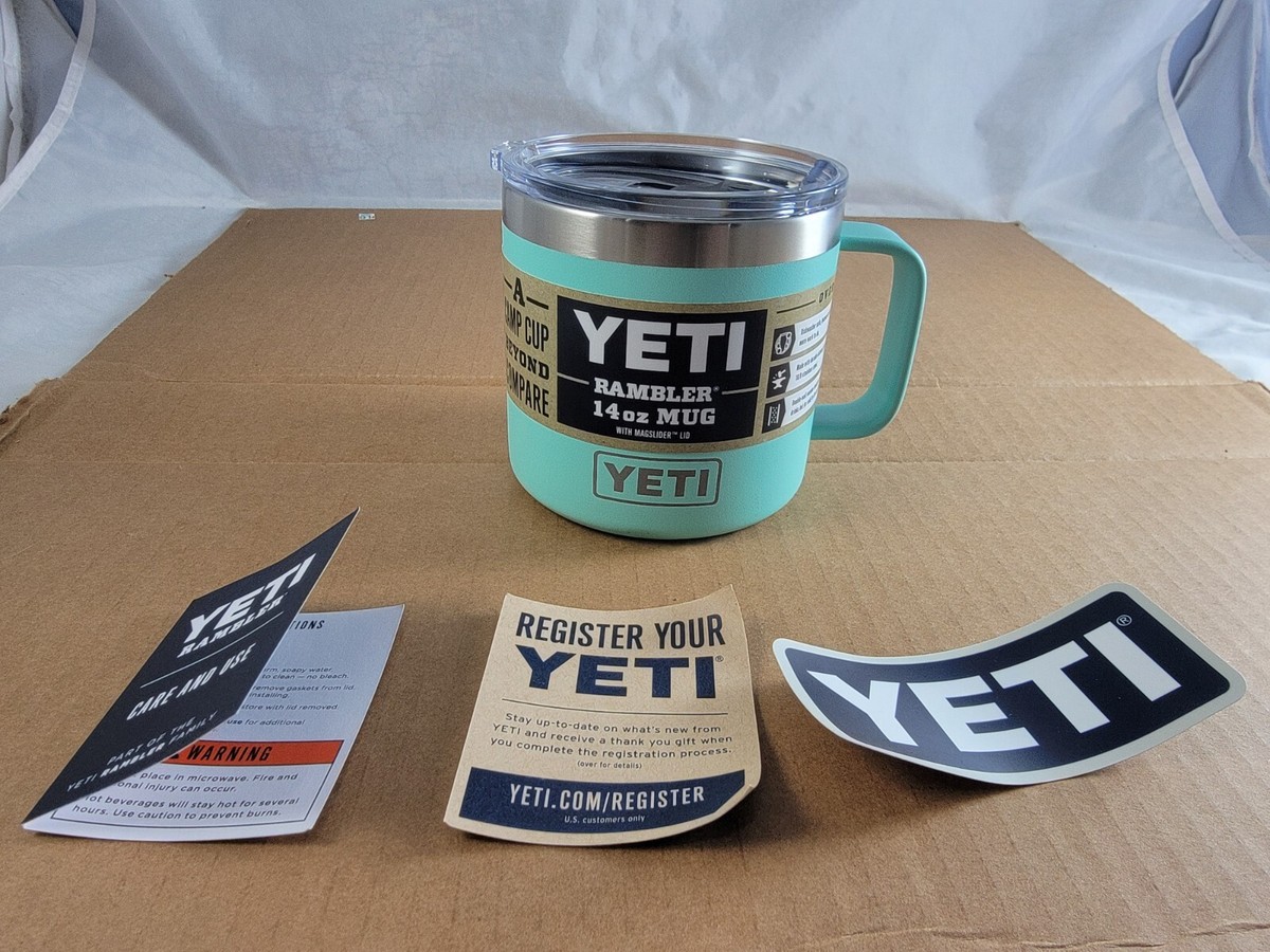 【新品未使用】YETI Rambler 14oz Mug seafoam Set of 2 Yeti Rambler 14 Oz Insulated Mug With Magslider Lid
