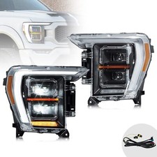 Headlights 2021 2022 2023 Ford F150 Full Led F-150 Projector Head Lamp Set Pair