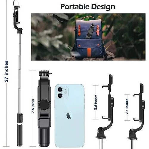 Remote Bluetooth controls Selfie Stick Tripod Phone  For iPhone/Samsung US - Picture 5 of 6