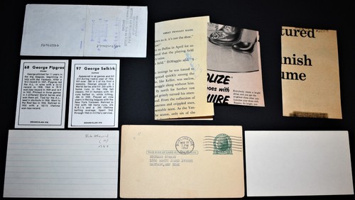 Lot of 30 Diff NY Yankees Signed Post Cards, Photos, Cuts, Cards etc 1920-1960's - Picture 6 of 6