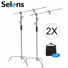 2 pack Photo Studio 10ft Heavy Duty C Stand Century Stand for Aputure Godox