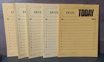 Do It Today Daily Work Organizer Notepad 8.5x11 11 Lines Tear Off Sheets 5 Pads