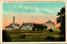 Vtg Postcard University of Wisconsin, Horticultural Dairy & Agricultural Bldgs