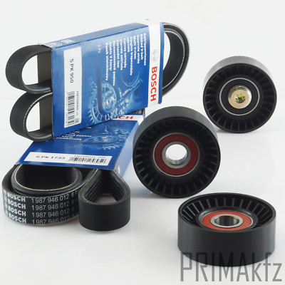 BOSCH Keilrippenriemensatz Spannrolle für BMW E46 316i 318i Lichtmaschiene+Klima