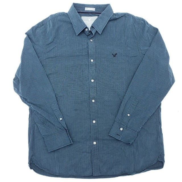 American Eagle Men's Shirt Striped Premium Vintage Fit Button Down Size