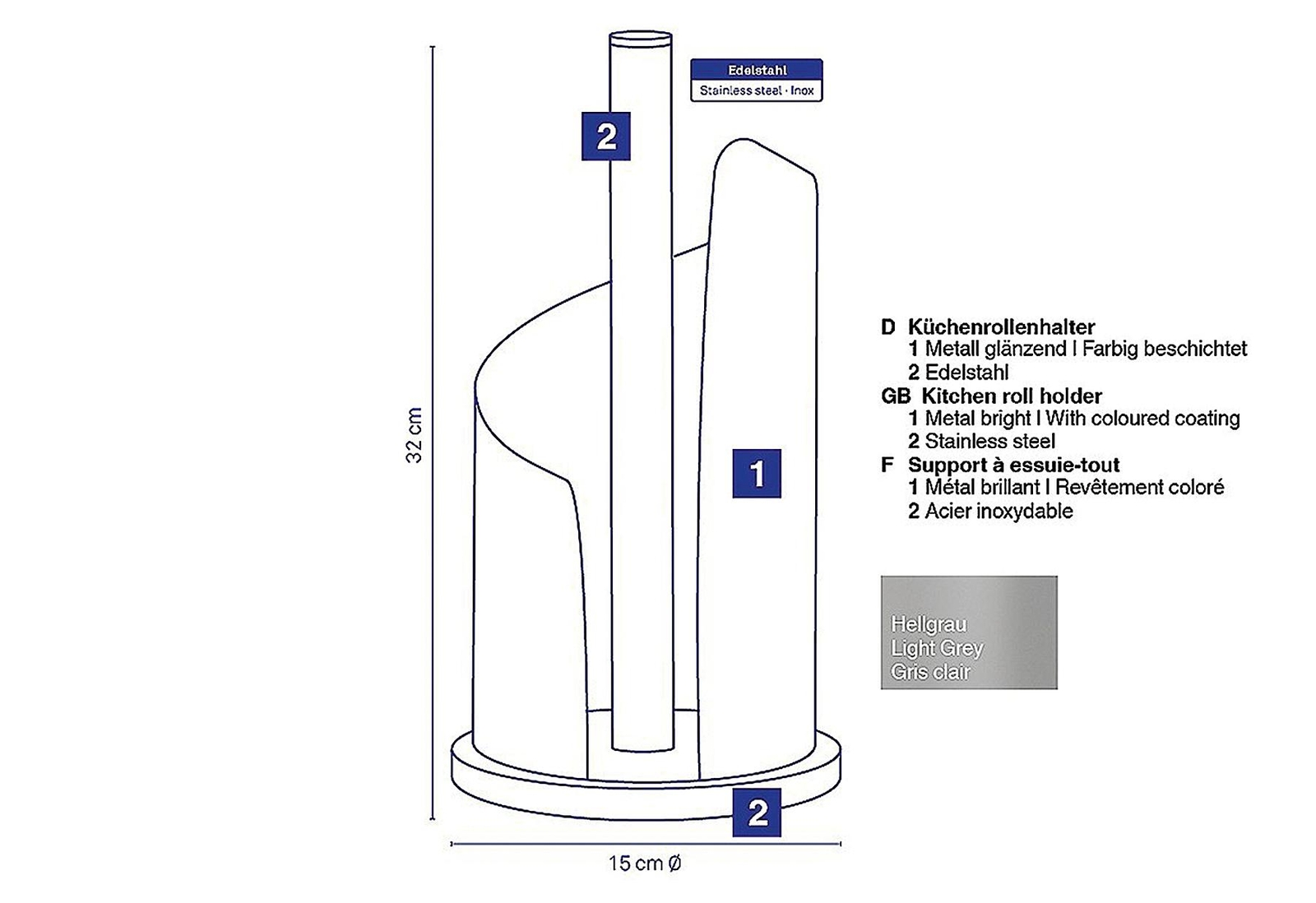 Thumbnail - Kela Küchenrollenhalter 'stella'
