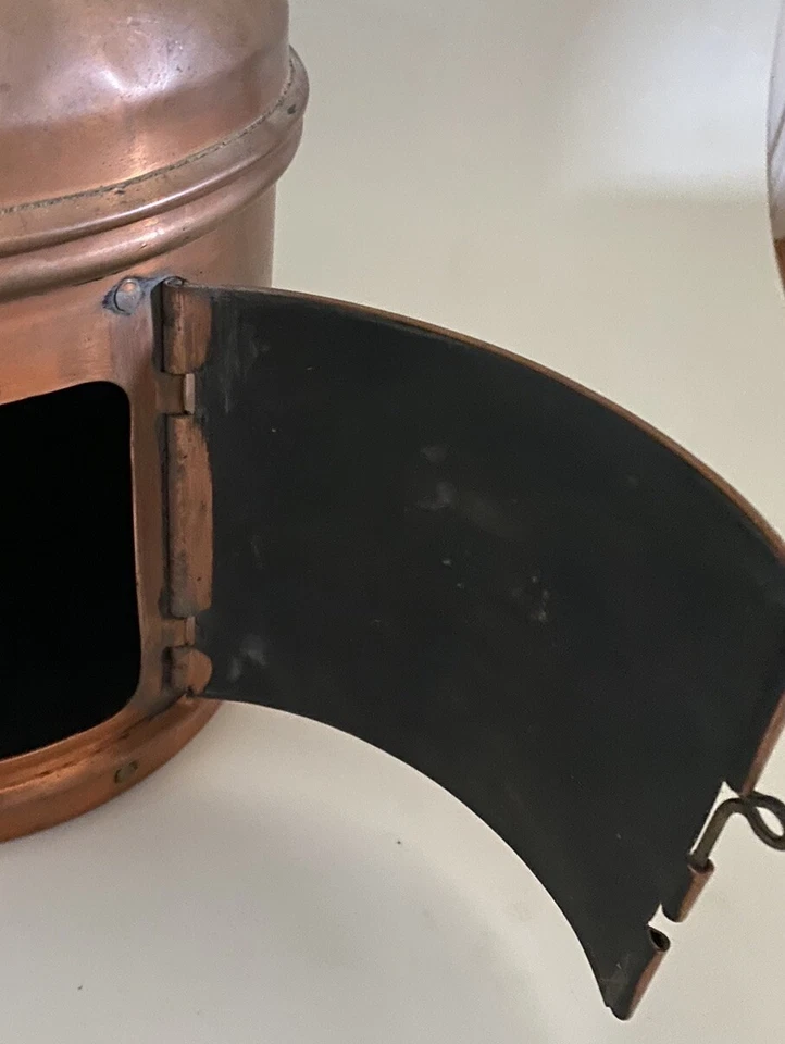 De colección WM Welch MFG Co. Chicago IL Modelo 2 Barco Brújula Estuche de Cobre EE. UU. Marítimo Foto 4 de 4