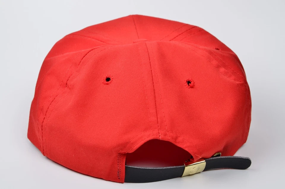 Nuevo de Colección Años 80 Guijarro Playa Rojo Cuerda Imperial Cuero Correa Trasera Sombrero de Golf PGA Tour Foto 3 de 4