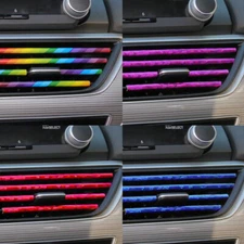20Pcs Car Truck Air Conditioner Vent Outlet Decoration Strip Set Accessories New