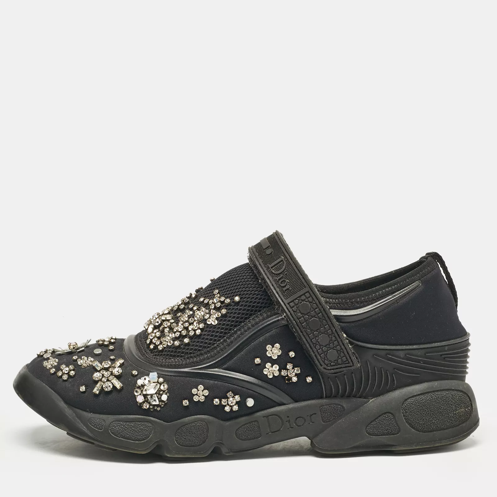 Baskets basses Dior noires maille et néoprène fusion pointure 39
