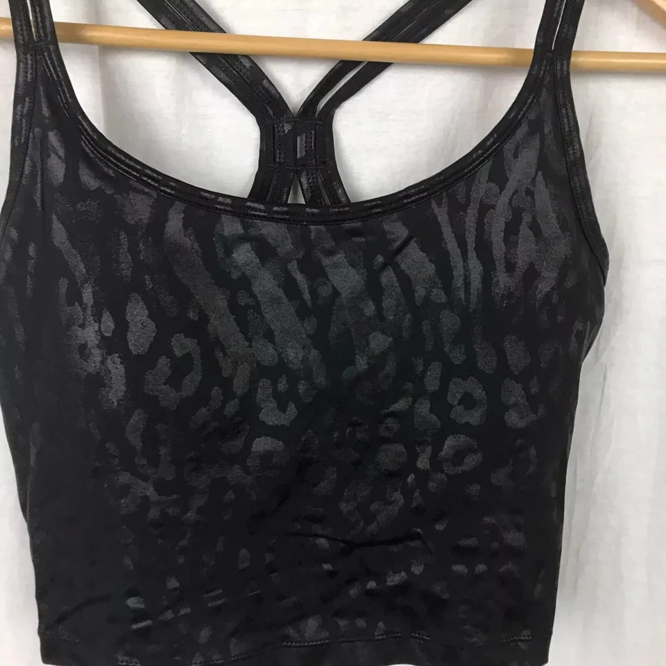Calvin Klein Performance Women's Foil Print Strappy Back Sports Bra Top Small - Image 2 of 4
