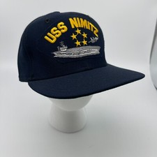 USS Nimitz Mens Hat Cap Adjustable Embroidered New Era Made in USA Embroidered