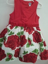 Janie  Jack tartan party red rose dress sateen 2 Christmas holiday tulle twirl