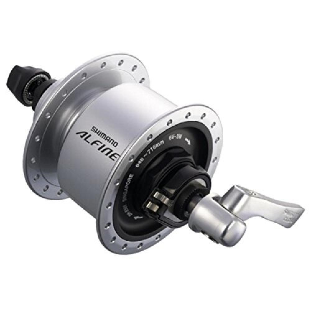(TG. 10 x 6 x 4 cm) SHIMANO Alfine Dinamo a mozzo, Argento, 10 x 6 x 4 cm - NUOV