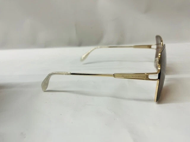 Gafas de sol Alexander McQueen AM0219SA en dorado/marrón, 59-17-140-NUEVO EN ESTUCHE Foto 4 de 4