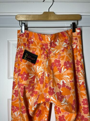 Vintage Lilly Pulitzer Men's Stuff Orange Floral Print Pants - Picture 4 of 8