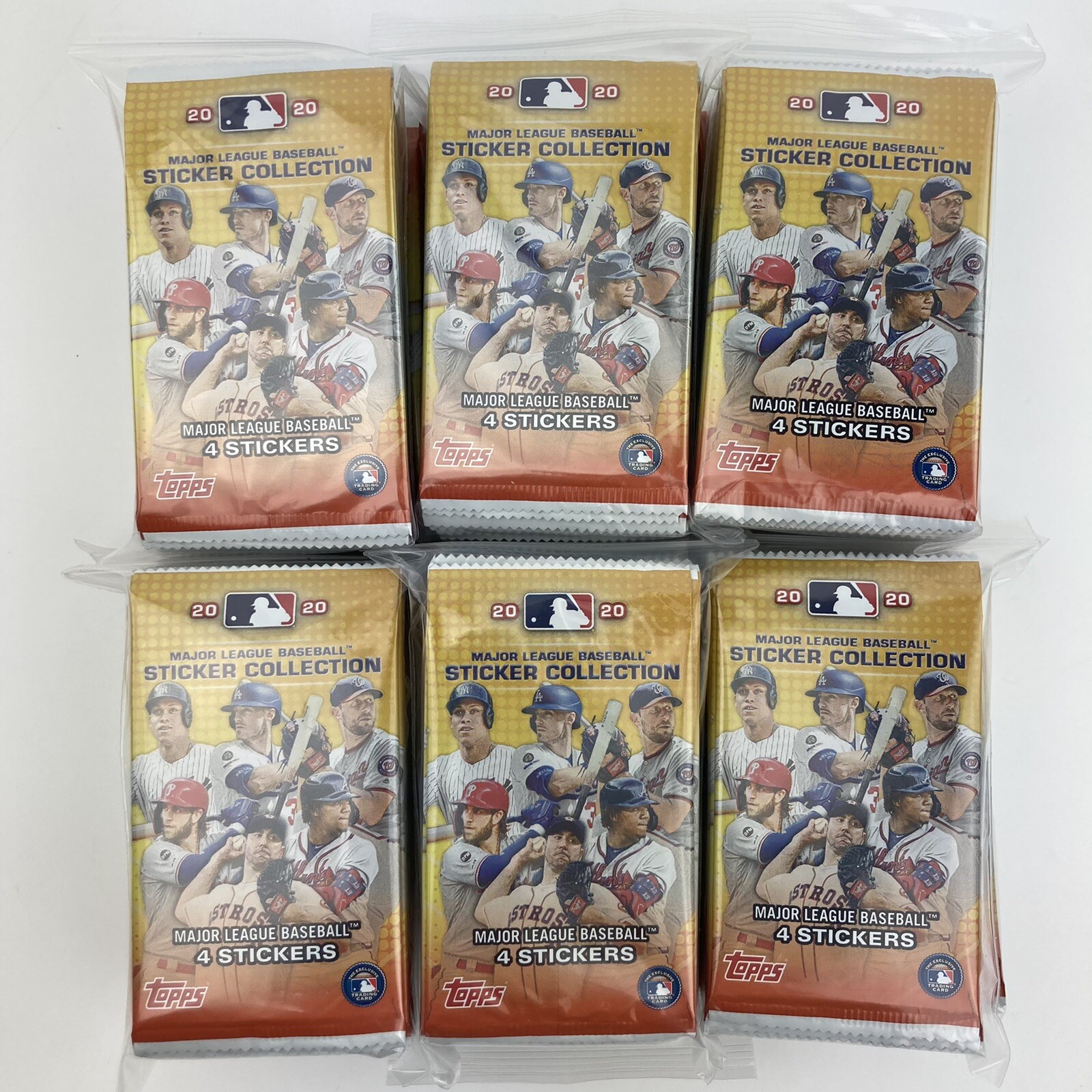 2020 Major League Baseball Sticker Collection Topps 20 Sealed Pack Lot ...