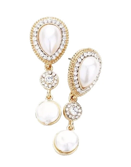 Araña de Cristal Blanca Pendientes de Moda