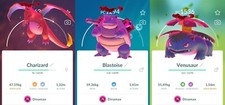 DYNAMAX Charizard/Blastoise/Venusaur LEGACY Move Non-Shiny Pokemon Trade Go