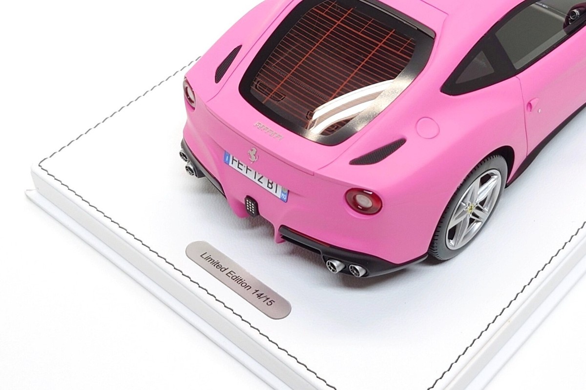 BBR Deluxe 1:18 Ferrari F12 Berlinetta is Qatar Pink Matte (#14/15