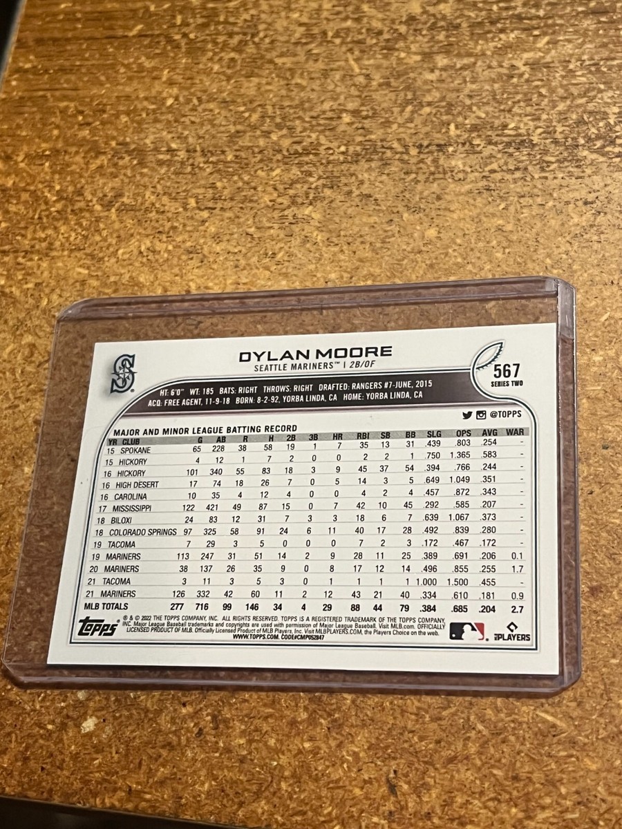 2022 Topps Baseball # 567 Dylan Moore | eBay