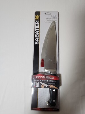 Sabatier Forged Stainless Steel Chef Knife with Edgekeeper Self-Sharpening Bl...